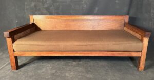 Mid Century Oak Cane Sofa