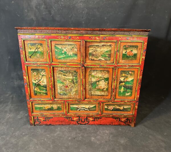 antique Tibetan cabinet chest