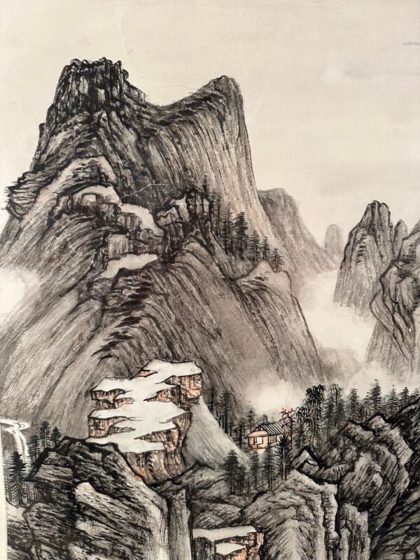 Chinese Mountainous Landscape Painting Zhang DaQiang - Image 3