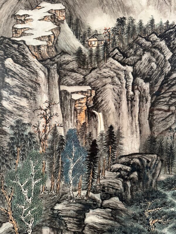 Chinese Mountainous Landscape Painting Zhang DaQiang - Image 7