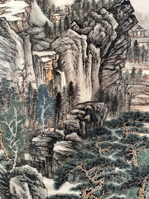 Chinese Mountainous Landscape Painting Zhang DaQiang - Image 8