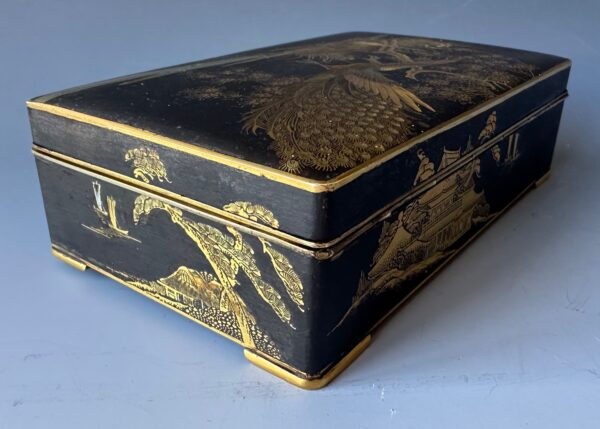 Vintage Japanese Damascene Rockefeller Cigarette Box - Image 5