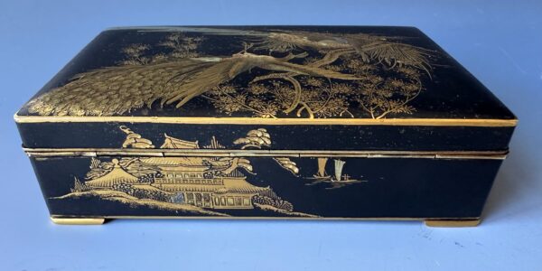 Vintage Japanese Damascene Rockefeller Cigarette Box - Image 6