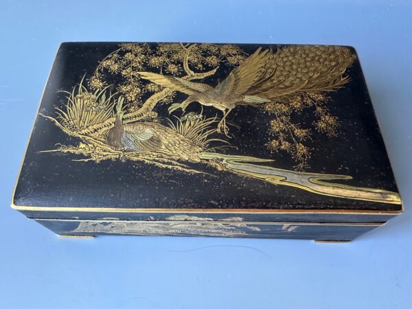 Vintage Japanese Damascene Rockefeller Cigarette Box - Image 8