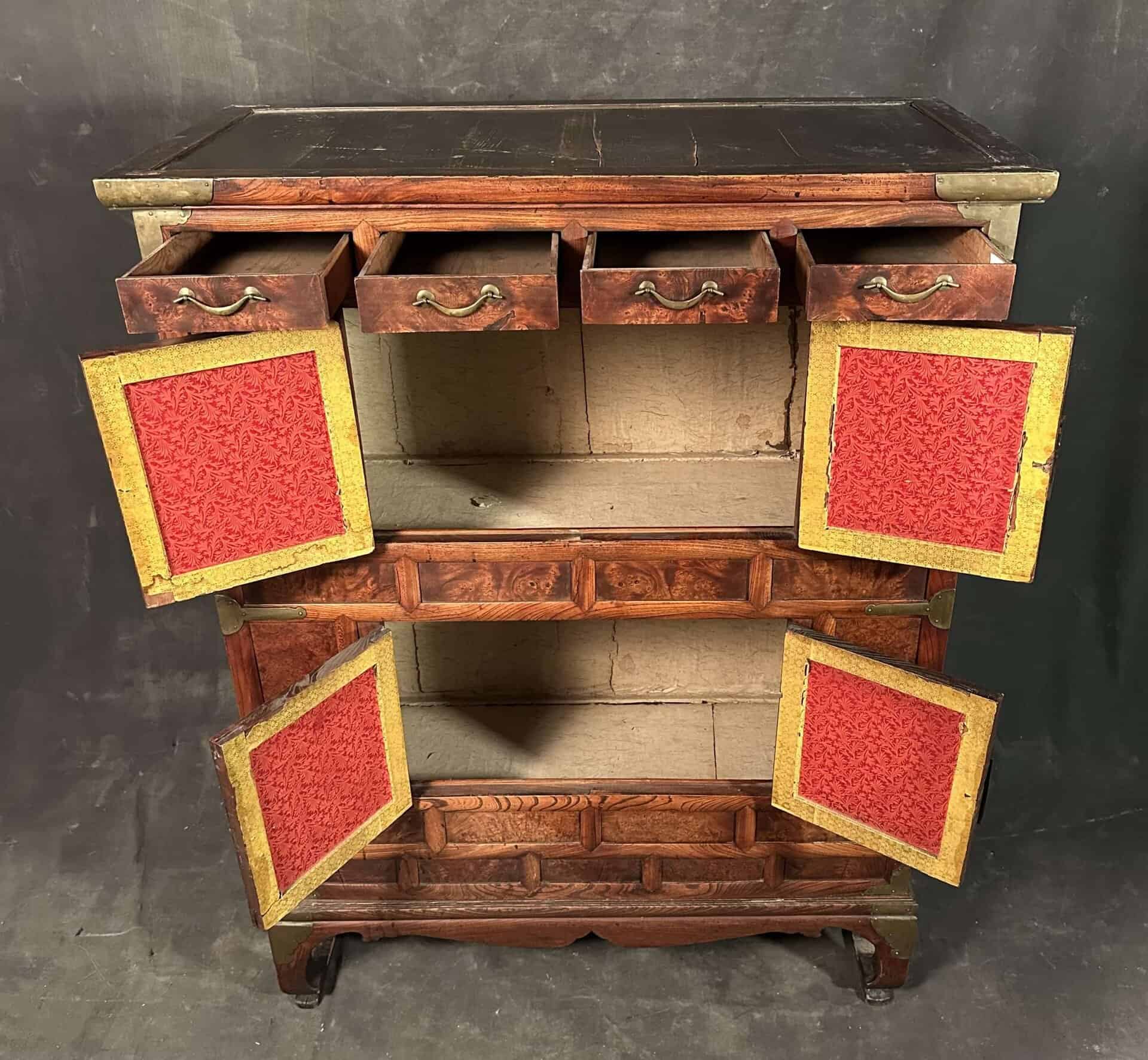 Antique Korean Nong Burl Cabinet, 19th Century - Image 2