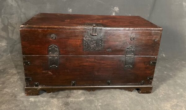 Small Korean Keyaki Wood Bandaji Storage Chest