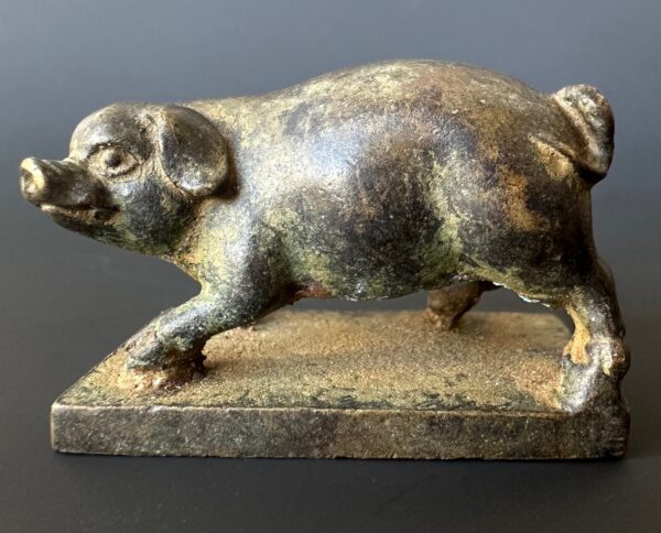 Antique Chinese Bronze Pig Seal - Image 3