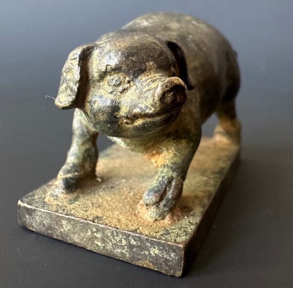 Antique Chinese Bronze Pig Seal - Image 5