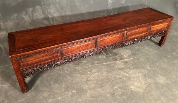 Antique Chinese Rosewood Low Alter Table - Image 3