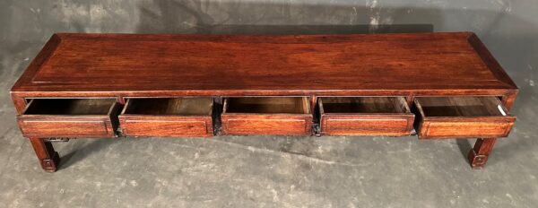 Antique Chinese Rosewood Low Alter Table - Image 4