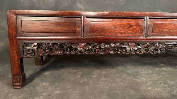 Antique Chinese Rosewood Low Alter Table - Image 6