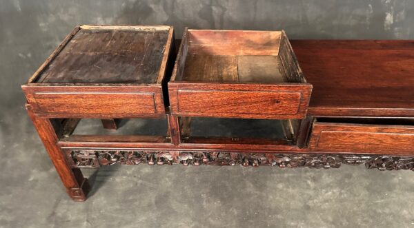 Antique Chinese Rosewood Low Alter Table - Image 8