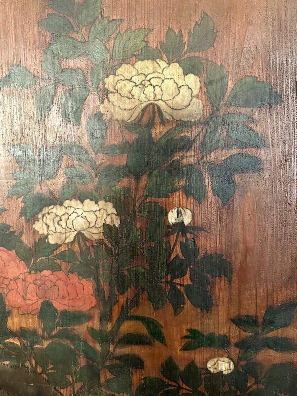 Antique Pair Fusuma Painted Doors - Image 5