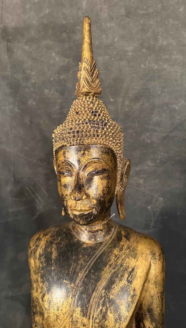 18th Century Antique Burmese Standing Buddha - Image 2