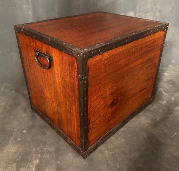 Rare Burl Keyaki Japanese Ishikawa Fune Ship Chest - Image 10