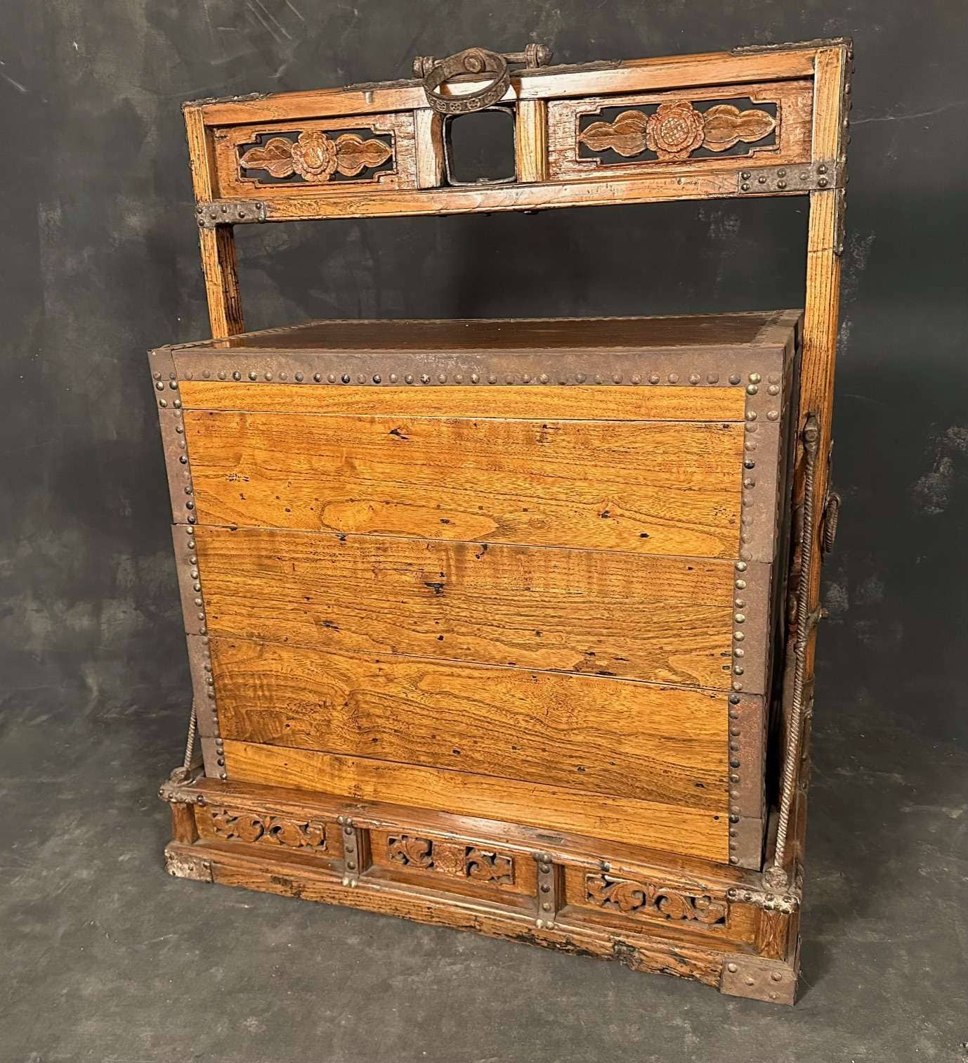 Antique Chinese Wedding Processional Food Trunk - Image 2