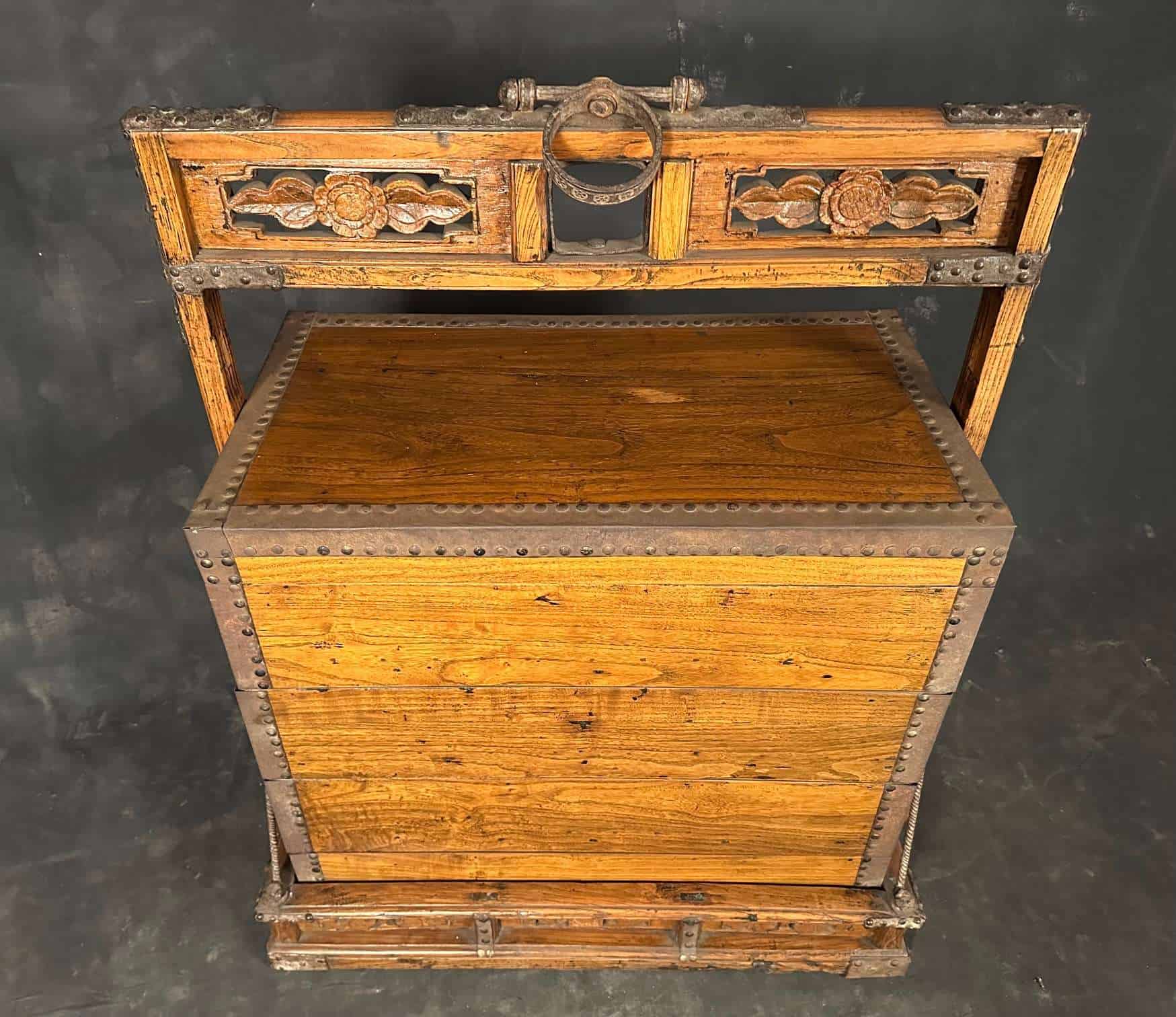 Antique Chinese Wedding Processional Food Trunk - Image 3