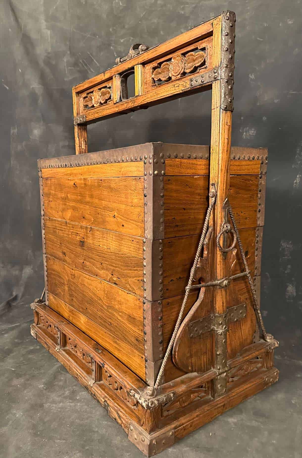 Antique Chinese Wedding Processional Food Trunk - Image 4