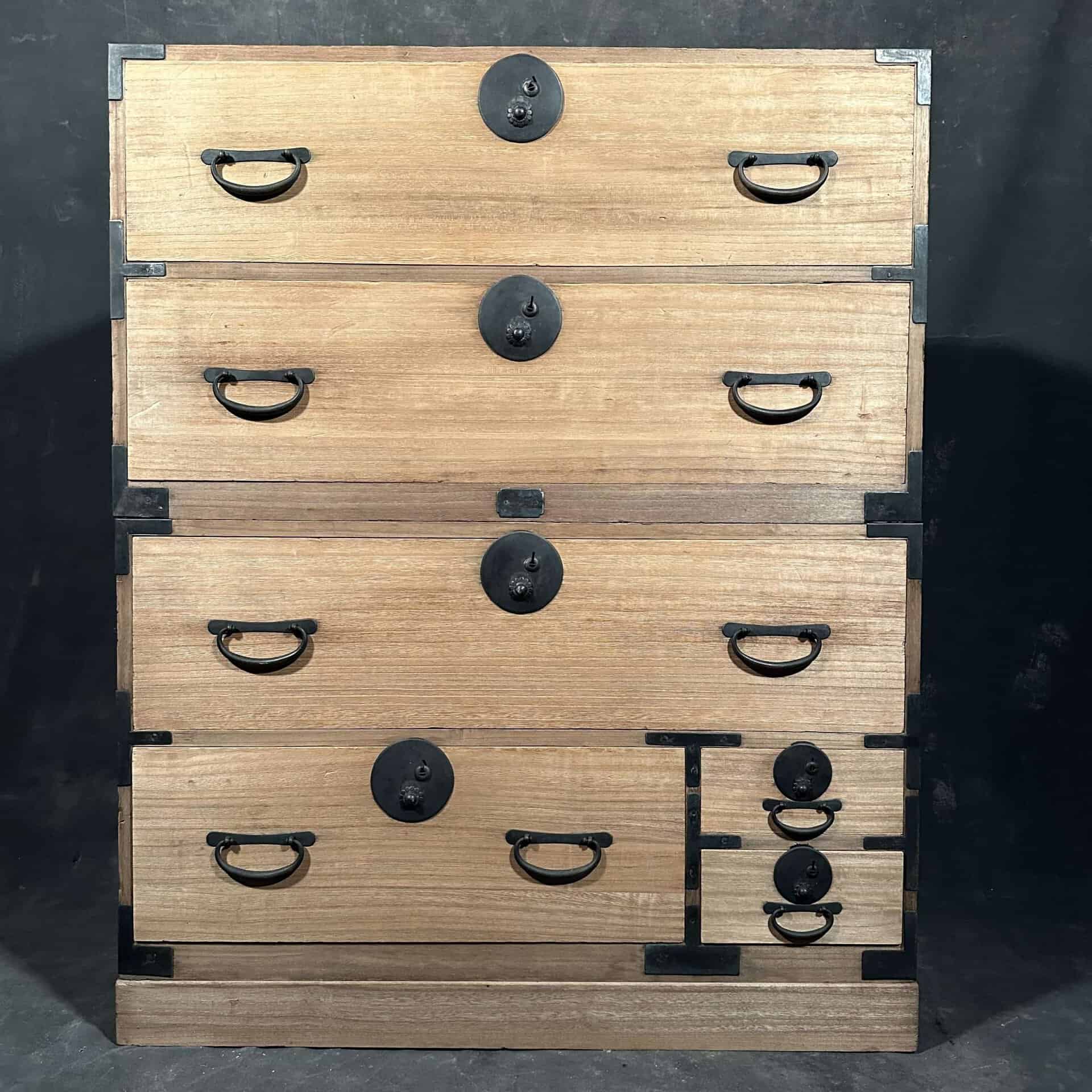 Antique Japanese Meiji Isho Kasane Kimono Tansu