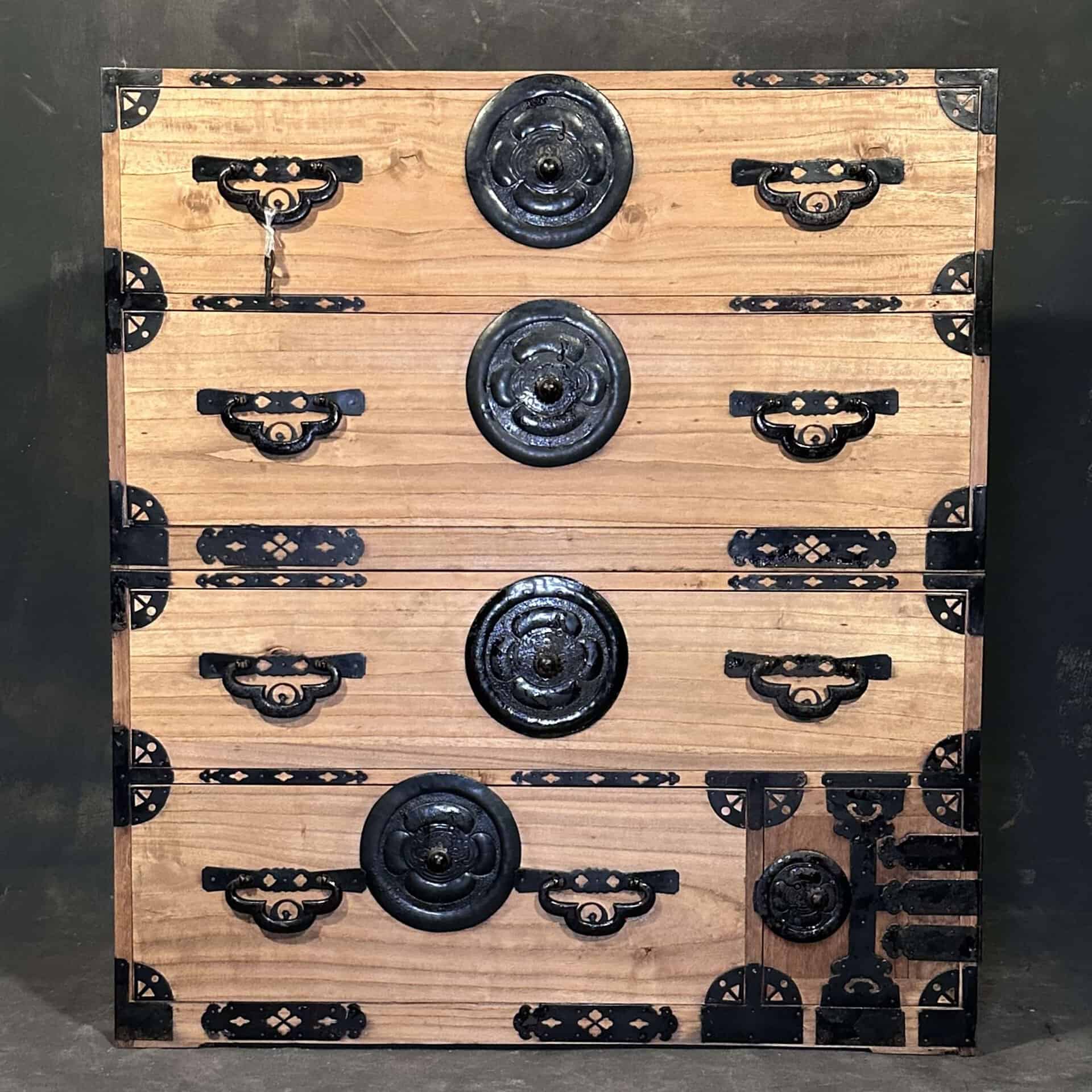 Antique Japanese Kasane Tansu Kimono Chest