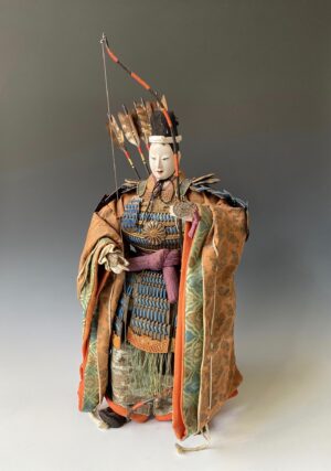Japanese antique ningyo samurai doll of warrior Empress Jingu