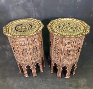 Pair Moorish Side Tables