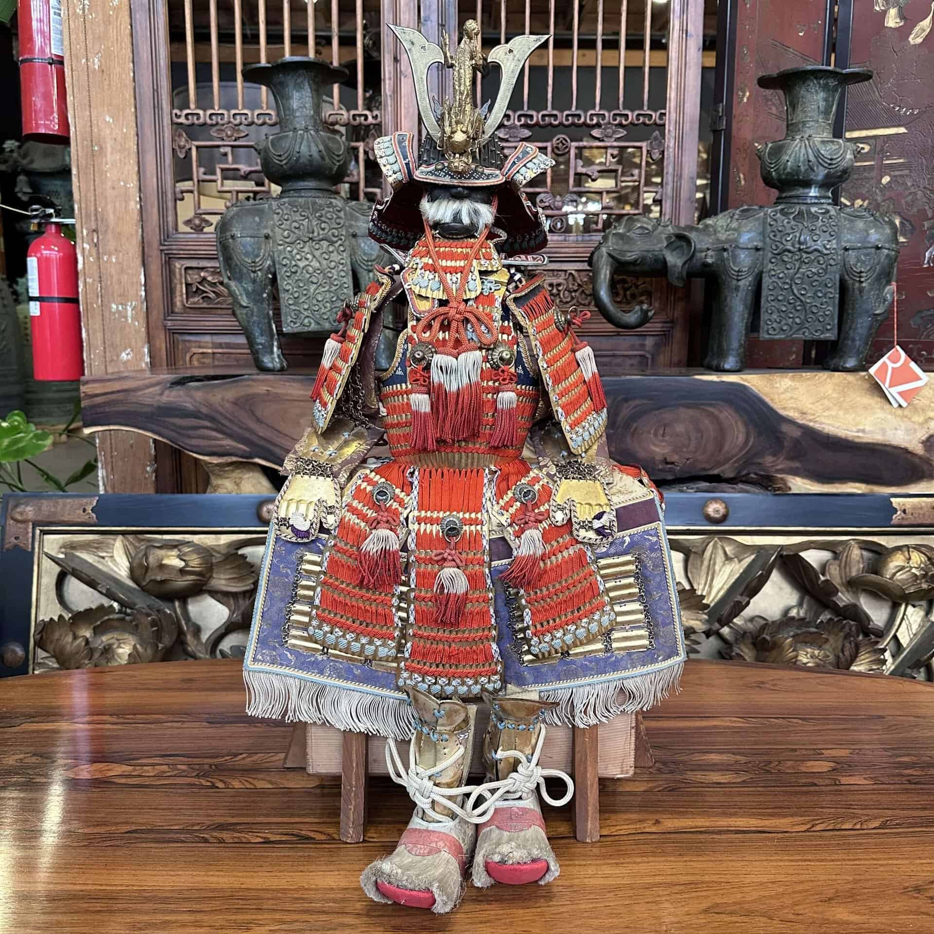 Antique Japanese Boy’s Day Miniature Samurai Yoroi Armor Set