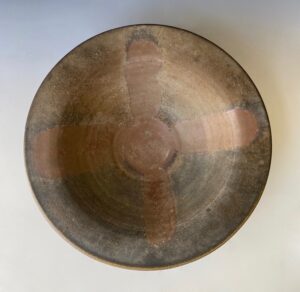 Japanese antique Bizen ware platter