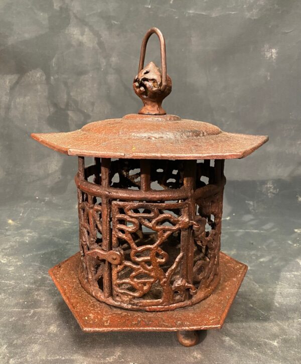 antique Japanese iron lantern