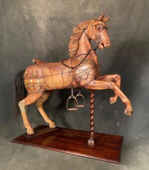 Antique German carousel horse by Josef Hübner of Atelier Hübner