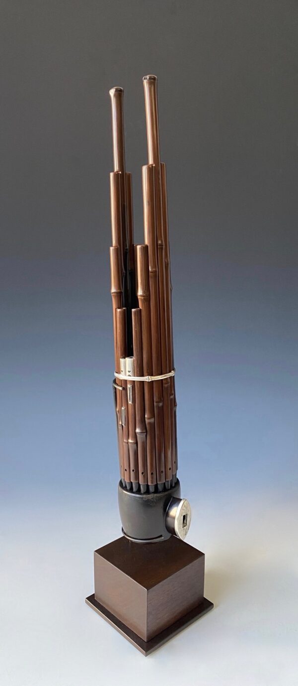 Japanese antique sho, bamboo musical instrument for gagaku performances