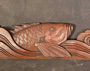 antique Japanese wood carving