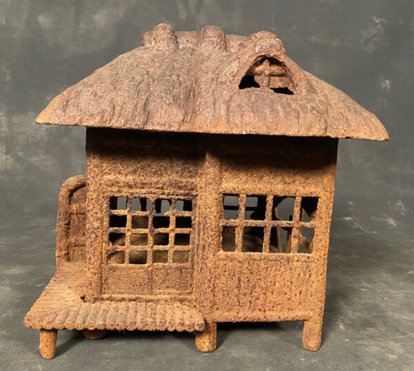 Antique Japanese Iron Garden Lantern Rare Teahouse Design - Image 4