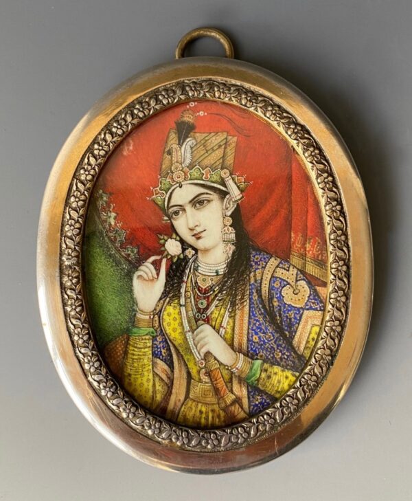 Antique Indian Miniature Mughal Royal Portraits - Image 3