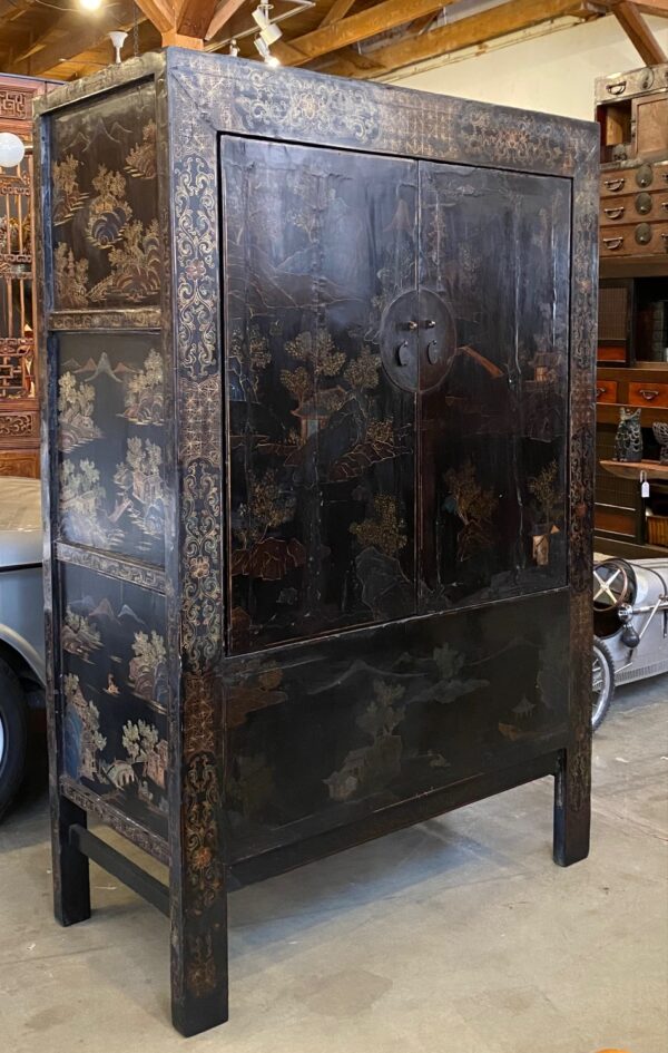 Chinese antique lacquer cabinet