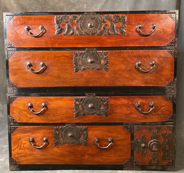 antique Sendai Tansu chest