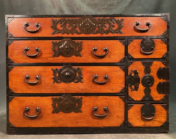 antique Japanese Sendai Tansu chest