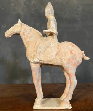 ancient Chinese tomb pottery horse & rider