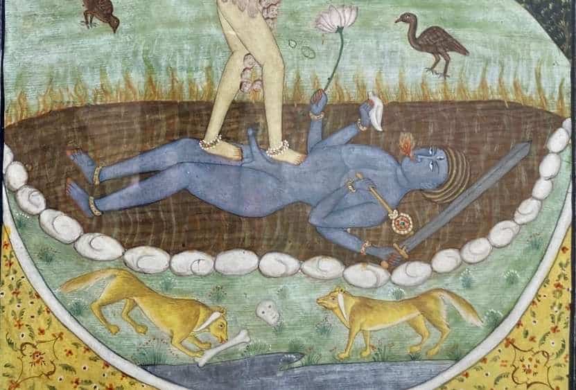 Indian Miniature Painting of Kali and Shiva | 1504704 | Zentner