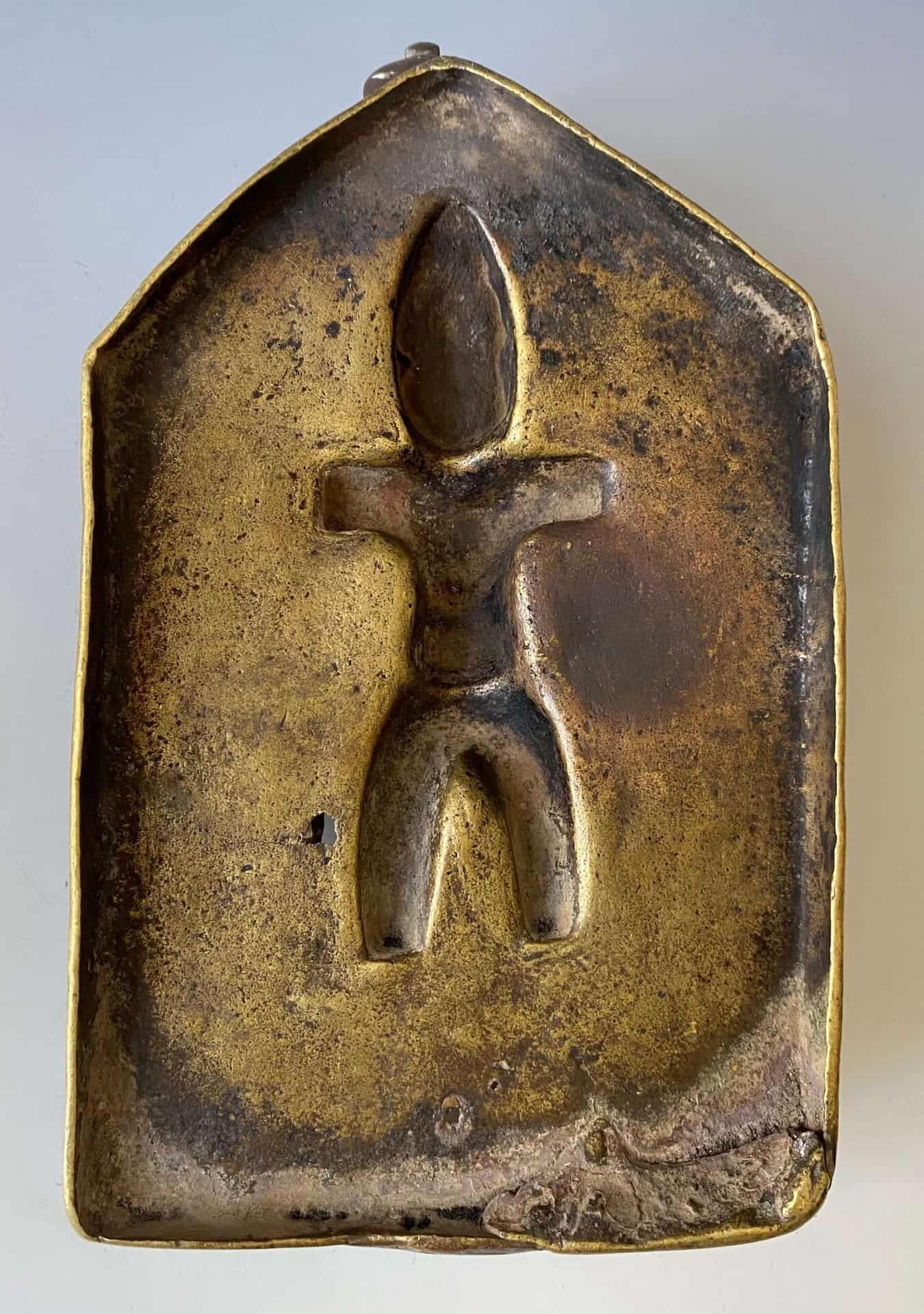 17th Century Indian Antique Bronze Votive Plaque of Virabhadra - Image 6