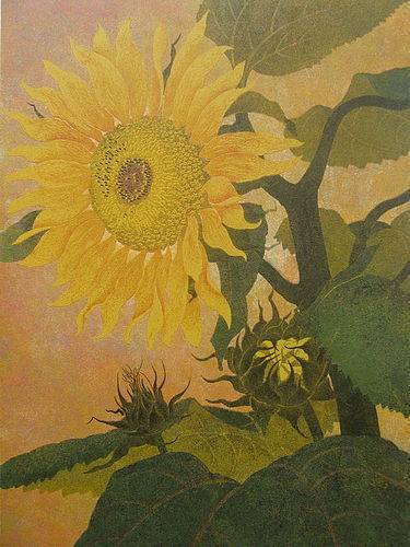 japanese sunflower art