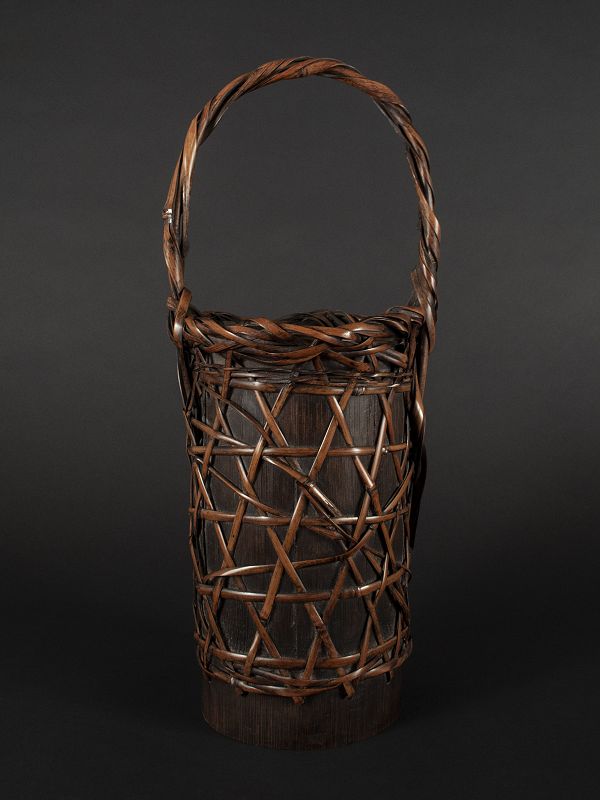 Japanese Antique Bamboo Flower Basket - Zentner Collection