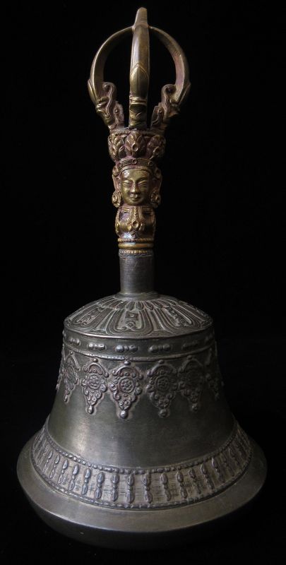 Antique Tibetan Bronze Ceremonial Bell - Zentner Collection