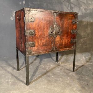 Antique Japanese Ko Tansu (Personal Chest) Kiri with Stand Edo Era