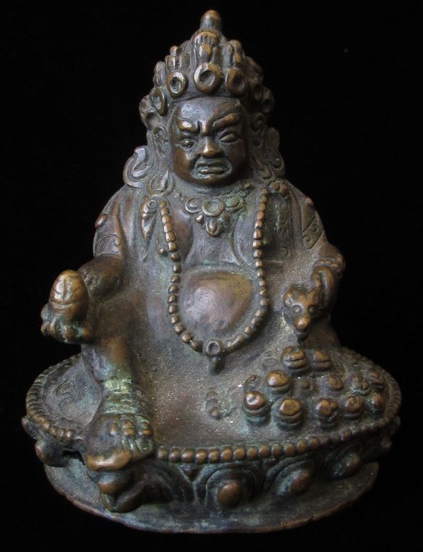 Antique Tibetan Bronze Kubera - Zentner Collection