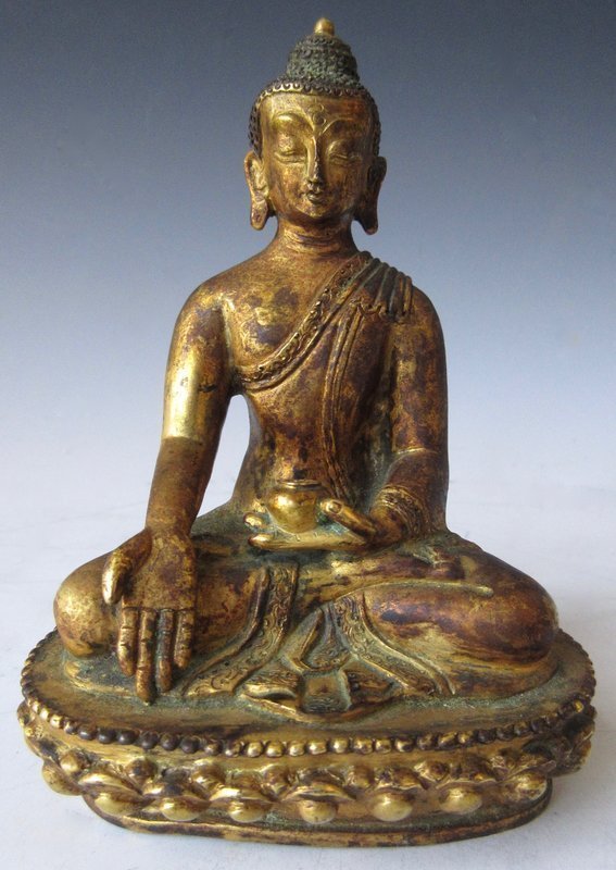 Boudha tibétain en bronze