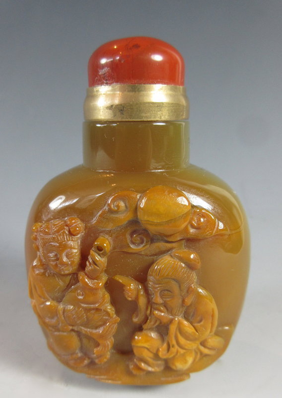 Vintage Farmer Chinese Snuff Bottle Cameo Agate Striker lighter, Circa  1920 - Colonial Trading Company