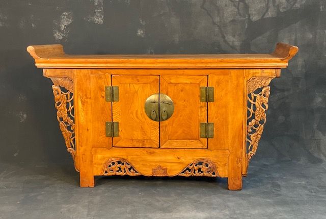 Small Chinese Hardwood Altar Cabinet