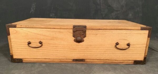 An antique low single drawer storage Ko Tansu (personal chest)