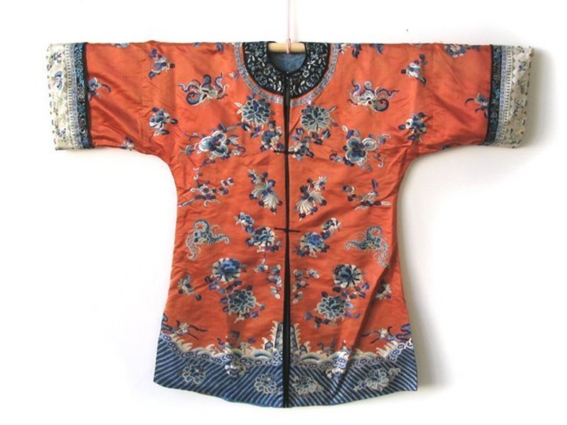 Antique Chinese Silk Embroidered Coat - Zentner Collection